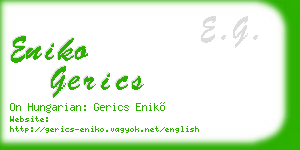 eniko gerics business card